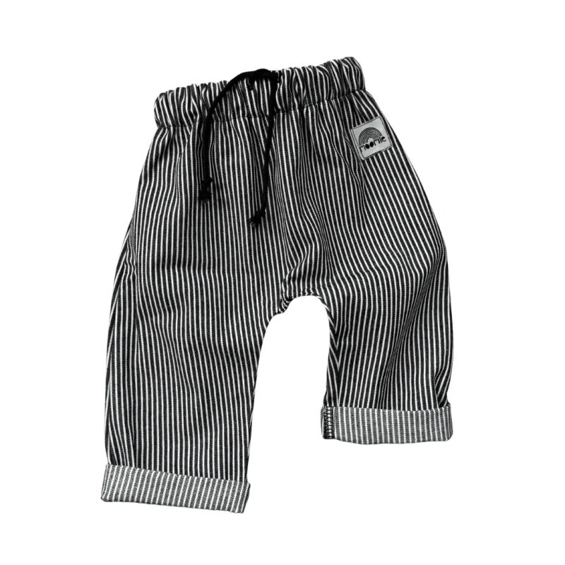 Pantalon jean rayé noir et blanc - Moomie - Image 3