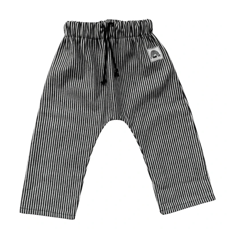 Pantalon jean rayé noir et blanc - Moomie - Image 6