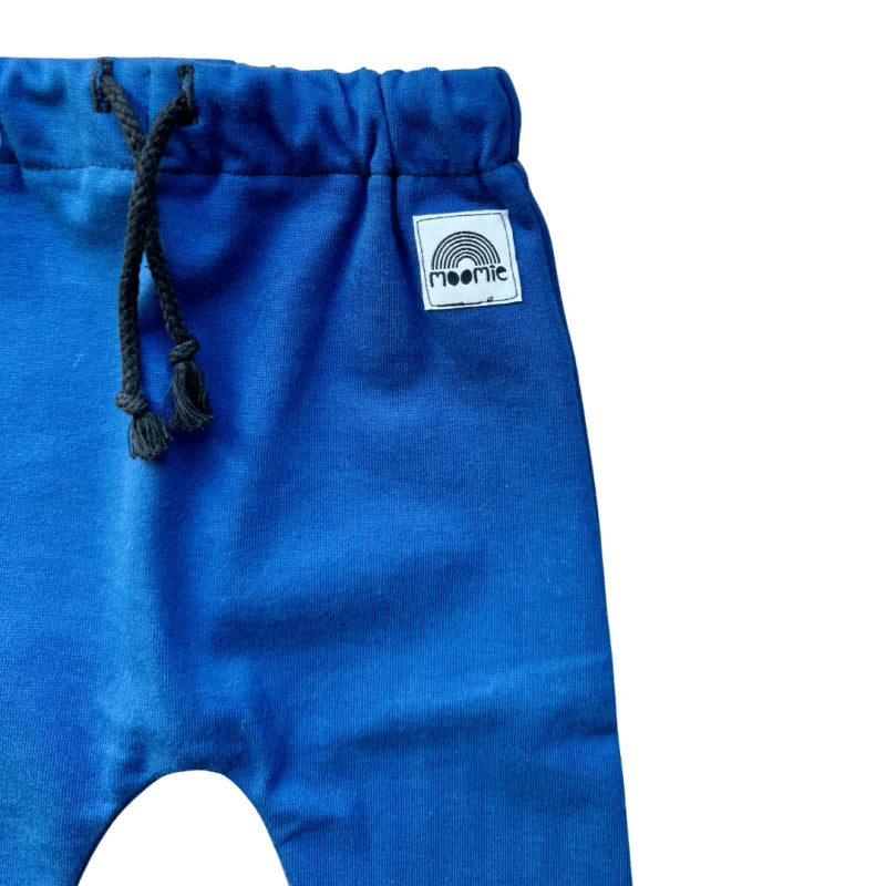 Pantalon jogpant bleu cobalten tissu bio pour enfants - Moomie - Image 4