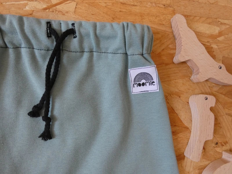 Pantalon jogpant bleu iceberg en coton bio - Moomie - Image 2