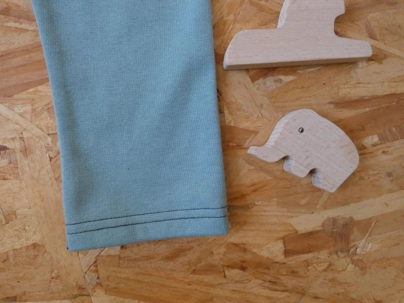Pantalon jogpant bleu iceberg en coton bio - Moomie - Image 3