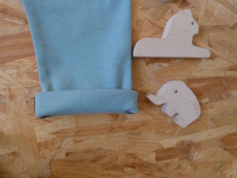 Pantalon jogpant bleu iceberg en coton bio - Moomie - Image 4