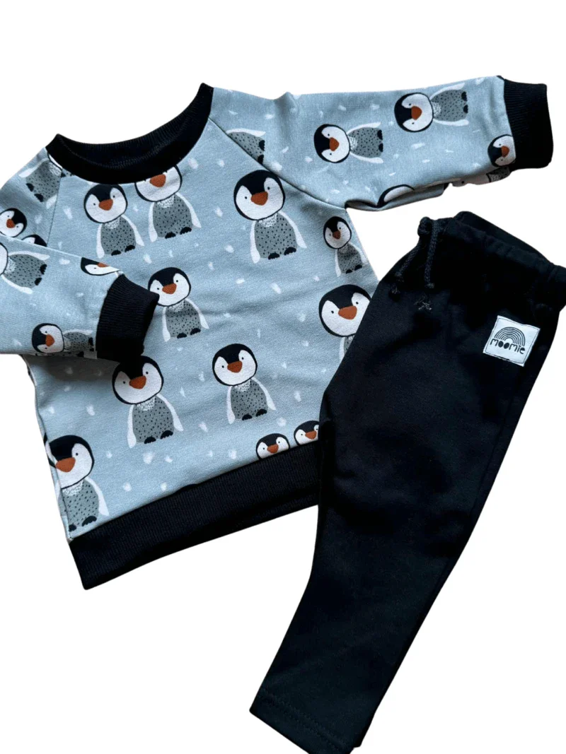 Pantalon jogpant noir pour bébé fabriqué en France - Moomie - Image 2