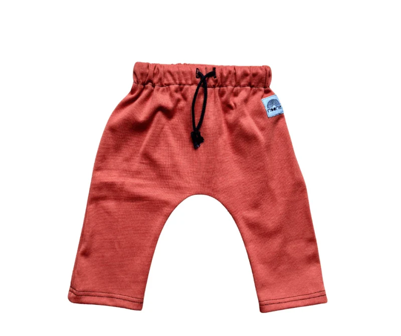 Pantalon jogpant rouille en coton bio pour bébé - Moomie