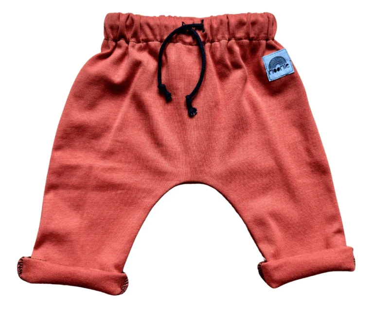 Pantalon jogpant rouille en coton bio pour bébé - Moomie - Image 3