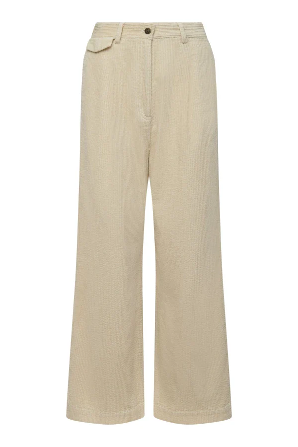 Pantalon large en velour et coton bio beige - Tiger - Image 2