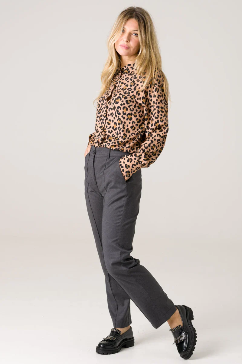 Pantalon taille haute gris - Gaura - Image 7