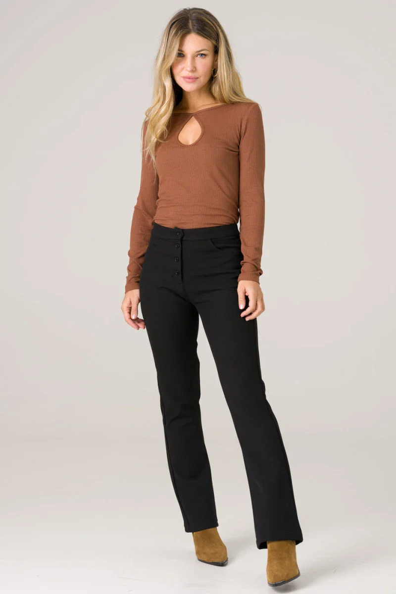 Pantalon taille haute noir - Avena - Image 5