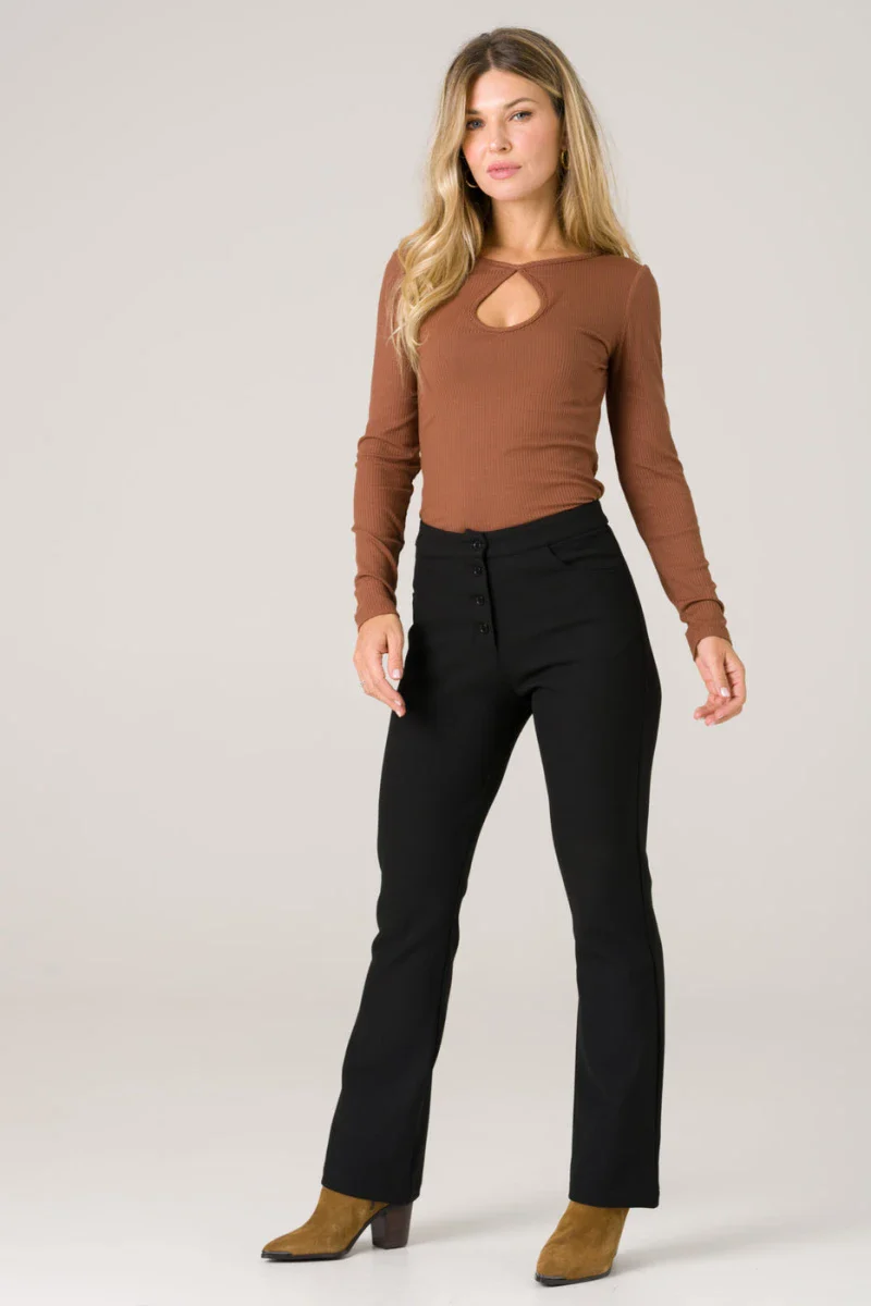 Pantalon taille haute noir - Avena - Image 6