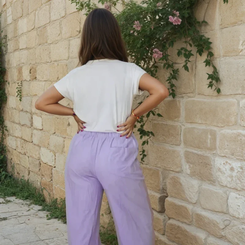 Pantalon unisexe en coton naturel - Tara - Image 4