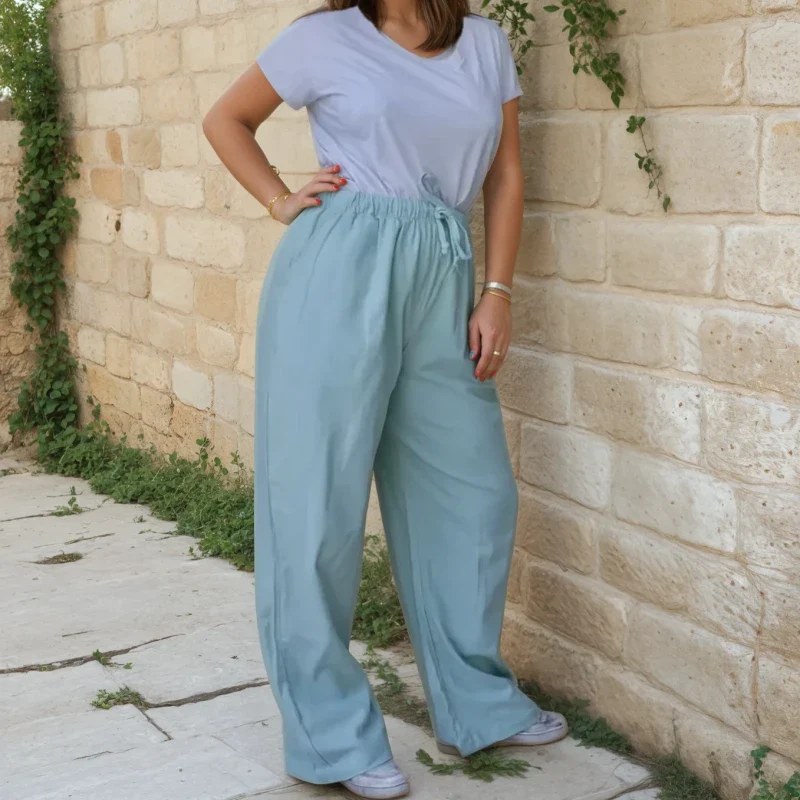 Pantalon unisexe en coton naturel - Tara - Image 7