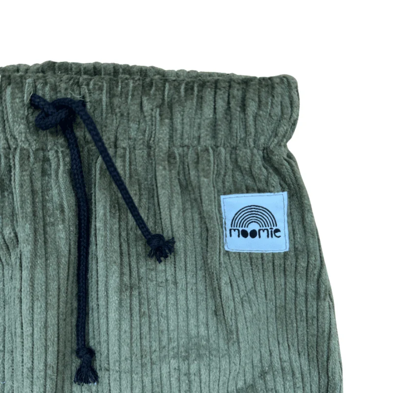 Pantalon velours vert kaki en coton bio - Moomie - Image 2