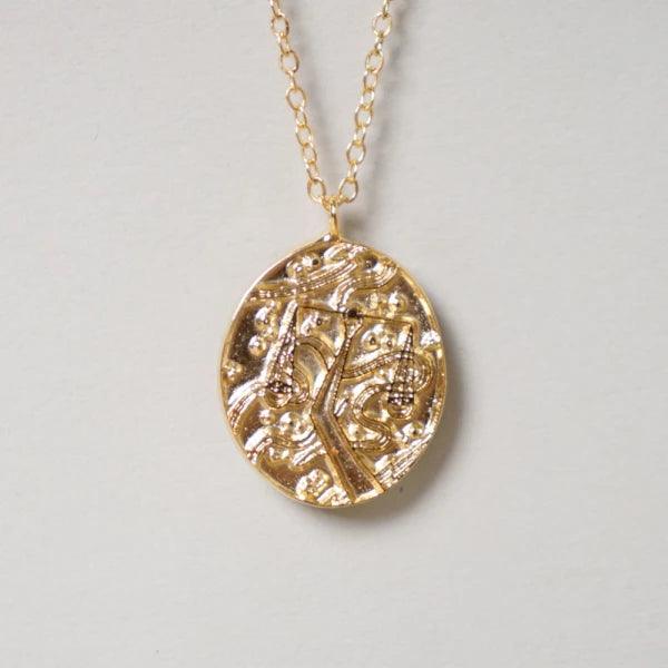 Pendentif signe astrologique doré - Balance