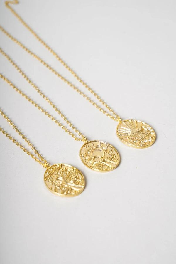 Pendentif signe astrologique doré - Balance - Image 3