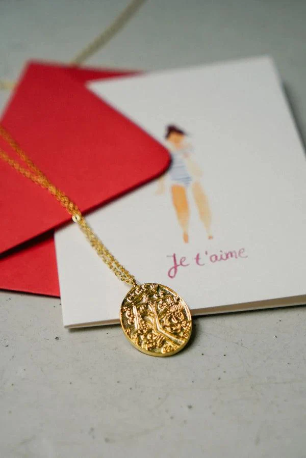 Pendentif signe astrologique doré - Balance - Image 4