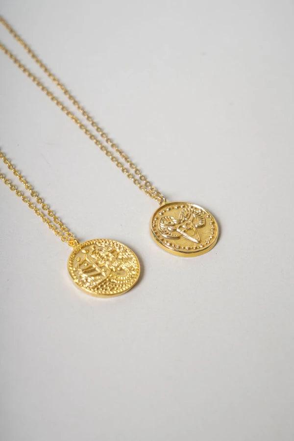 Pendentif signe astrologique doré - Lion - Image 3