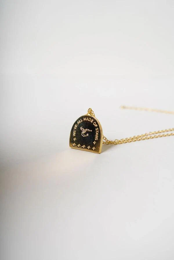 Pendentif signe astrologique doré - Poisson - Image 2