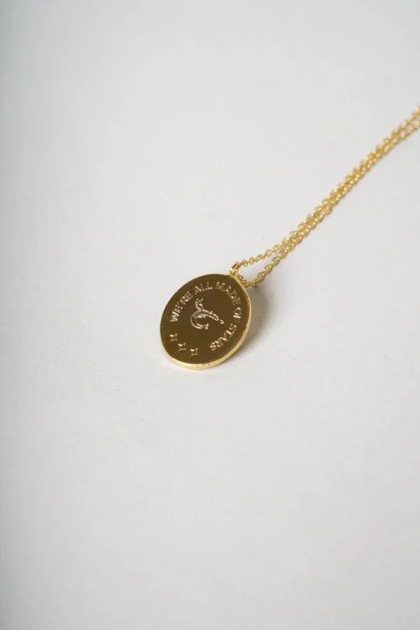 Pendentif signe astrologique doré - Verseau - Image 2