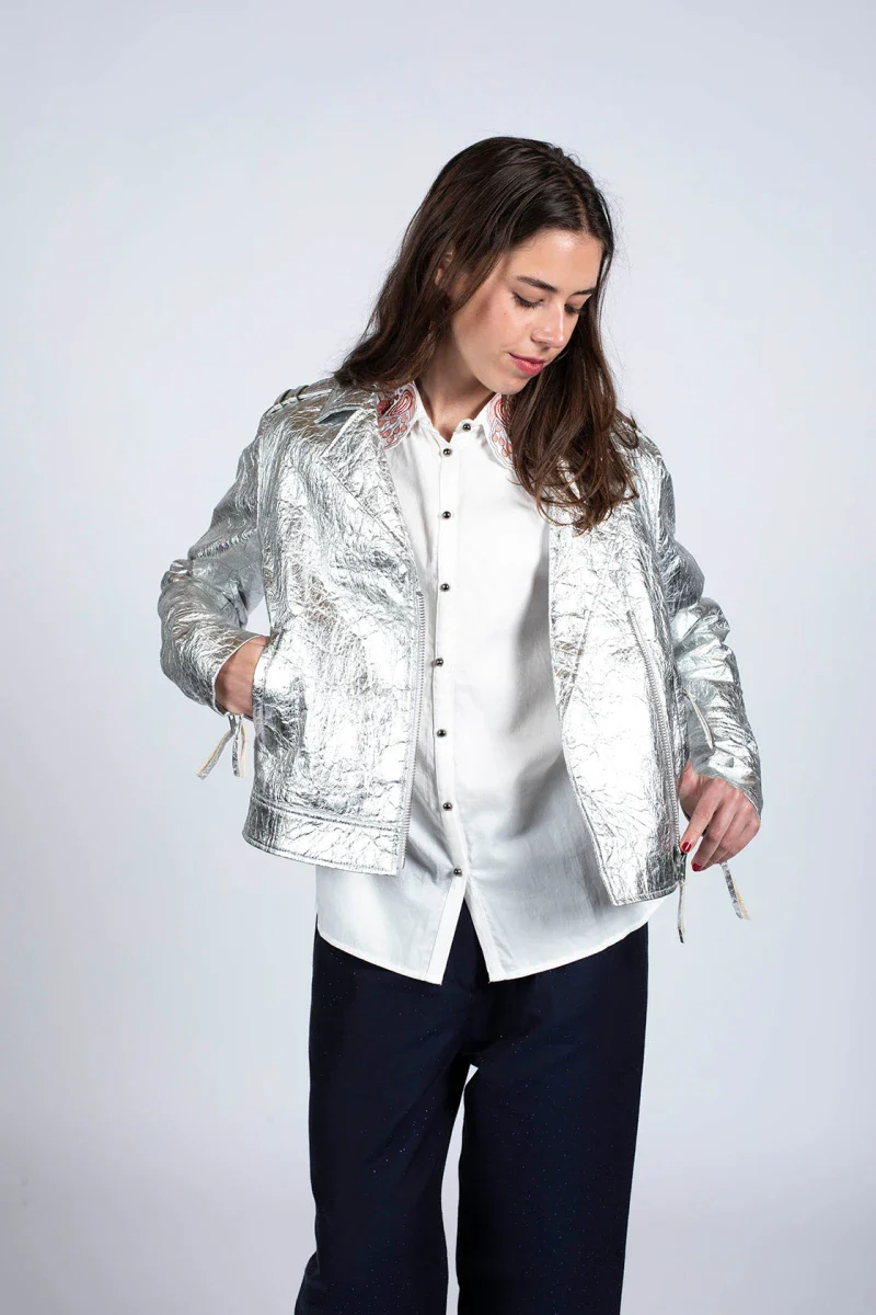 Veste argenté unisexe fait à partir de fécule de maïs - Image 2