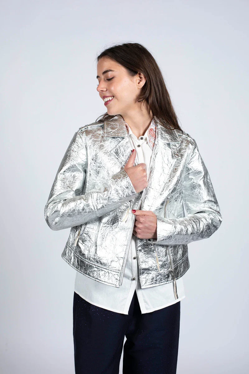 Veste argenté unisexe fait à partir de fécule de maïs - Image 4