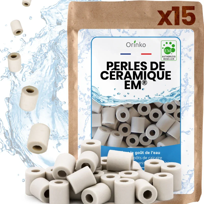 Perles de Céramique grises - Boîte de 15 - Image 8