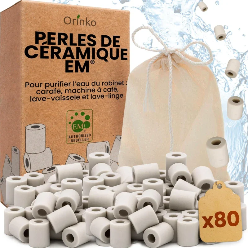 Perles de Céramique grises - Boîte de 80 - Image 9