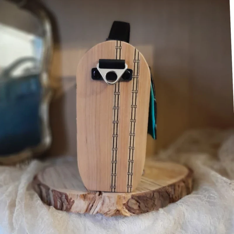 Petit cartable en bois et alter-cuir de raisin noir - Image 5