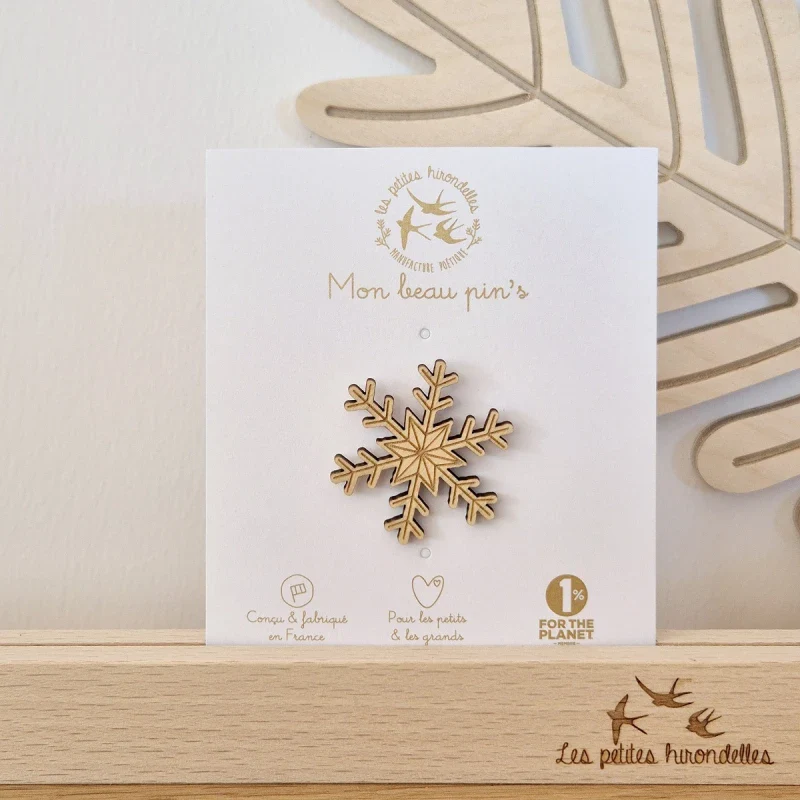 Pin's en bois - Flocon de neige - Image 4