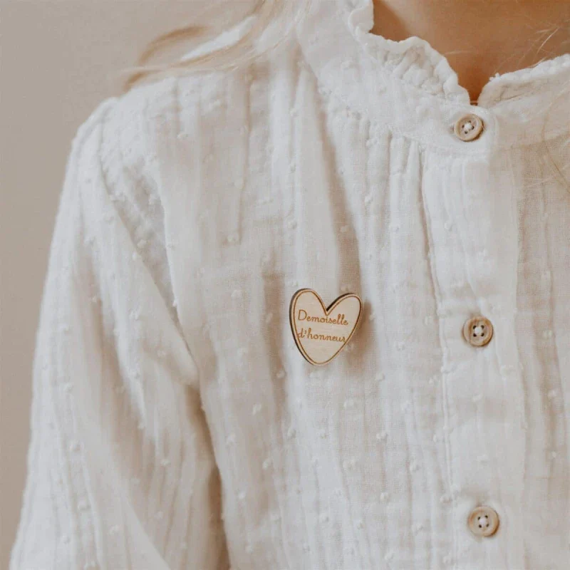 Pin's en bois - Tu vas être Demoiselle d'honneur - Image 2