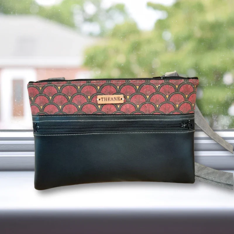 Pochette alter-cuir de raisin et liège avec sangle réglable - Image 11
