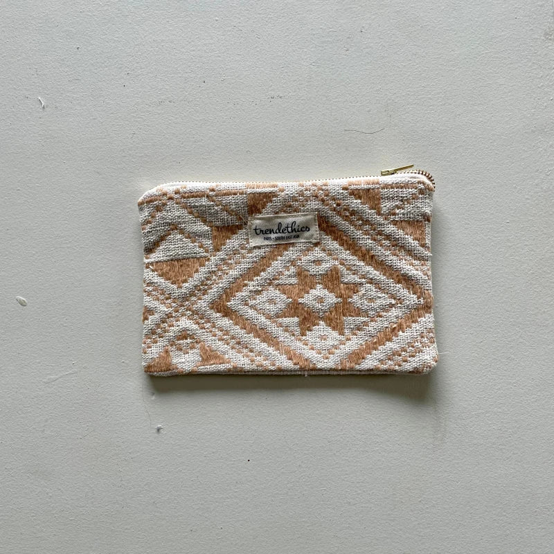 Pochette en coton tissée à la main caramel - Dokmai - Image 3
