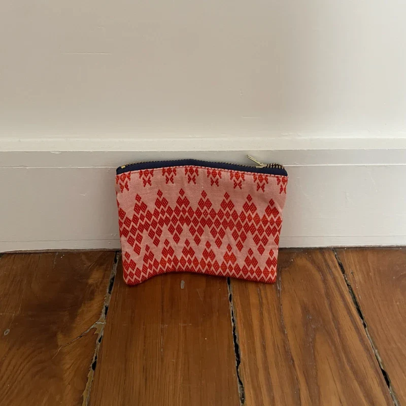 Pochette tissée à la main rouge - Kachin - Image 2