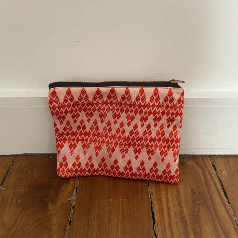 Pochette tissée à la main rouge - Kachin - Image 3