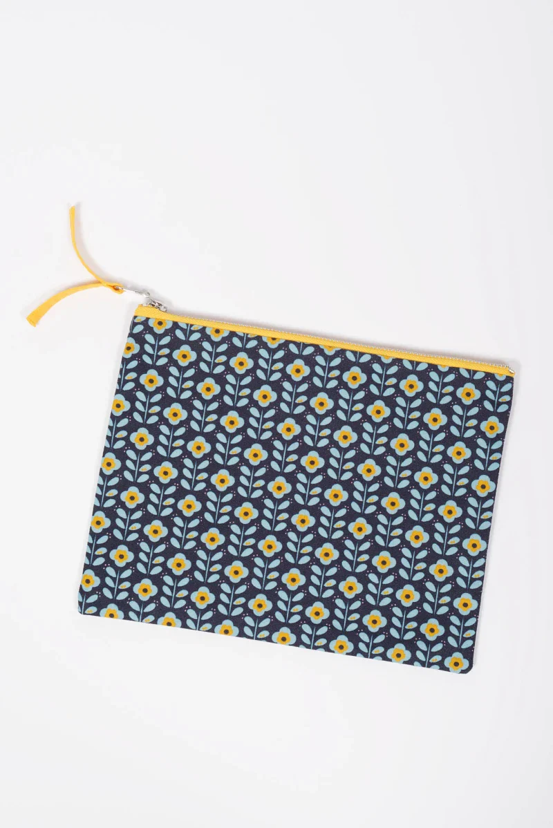 Pochette zippée bleue - Image 2