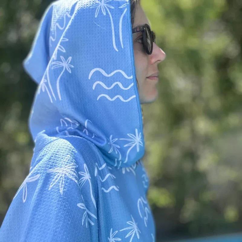 Poncho à capuche pour adulte - Séchage rapide, ultra-absorbant - Lou - Image 5
