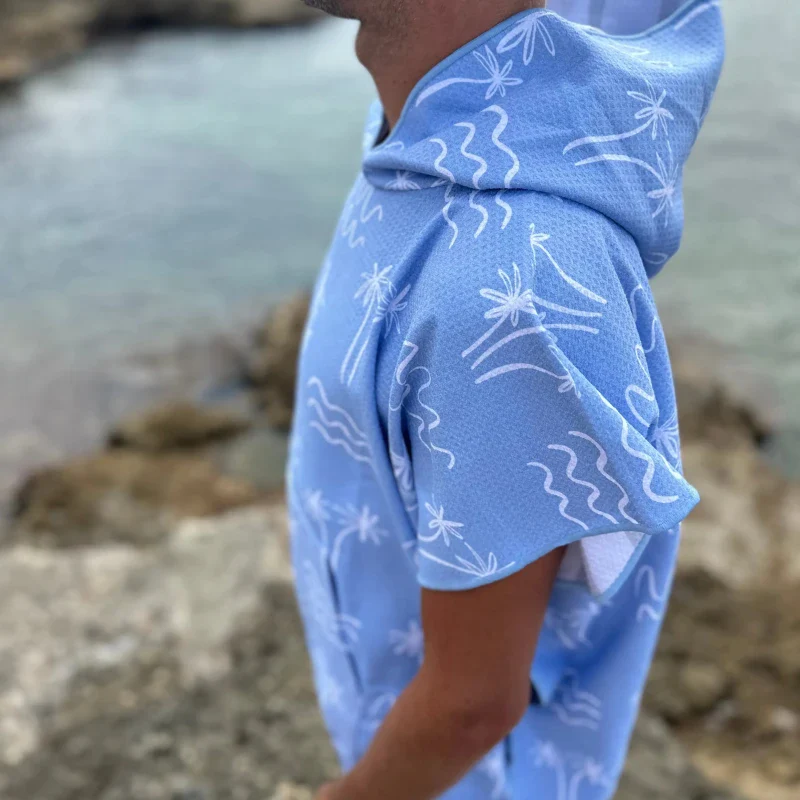 Poncho à capuche pour adulte - Séchage rapide, ultra-absorbant - Lou - Image 8