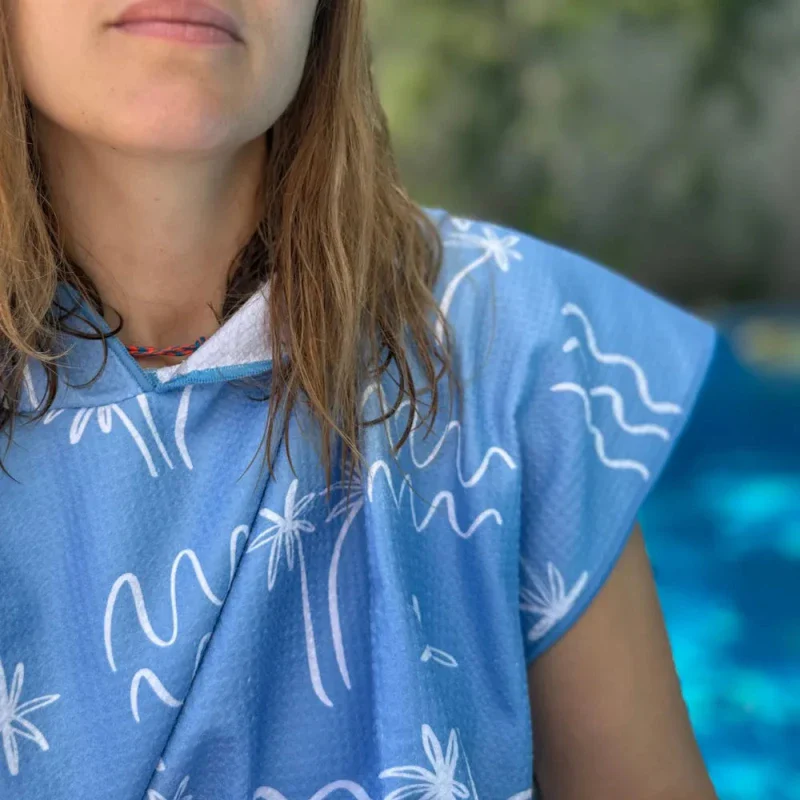 Poncho à capuche pour adulte - Séchage rapide, ultra-absorbant - Lou - Image 9