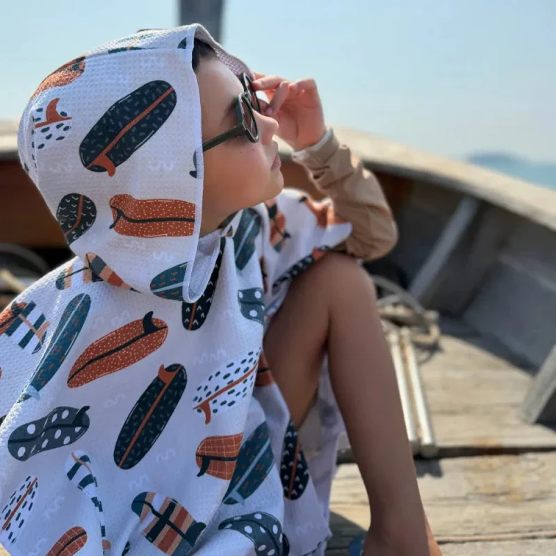 Poncho pour enfant Ă motif surf - Jules
