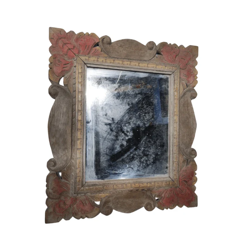 Porte-bijoux miroir bois noir - Image 3