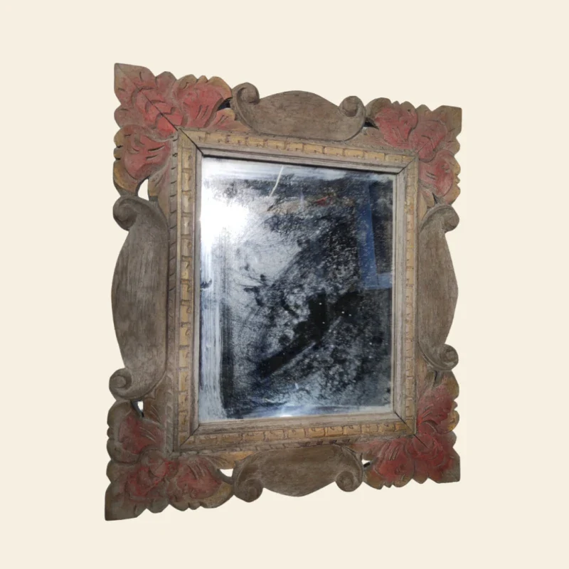 Porte-bijoux miroir bois noir - Image 6