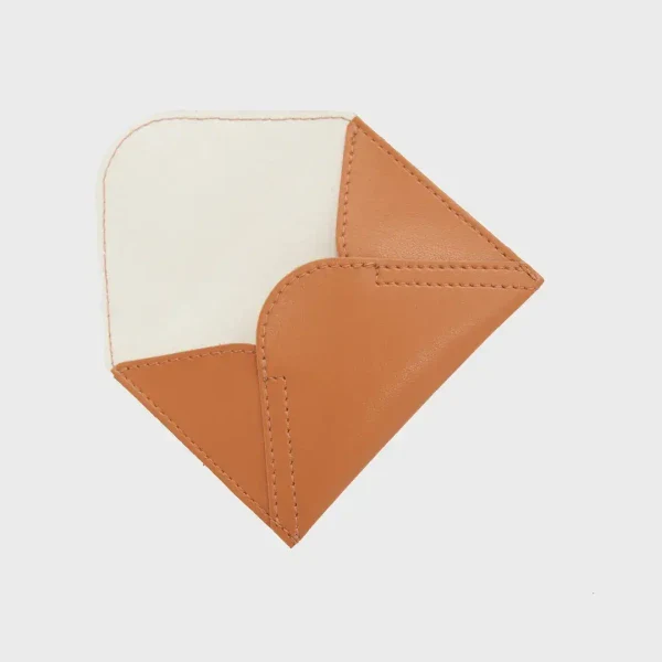 Porte-carte en cuir vegan de pomme - Aline Camel - Image 2