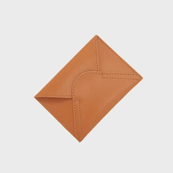 Porte-carte en cuir vegan de pomme - Aline Camel - Image 3