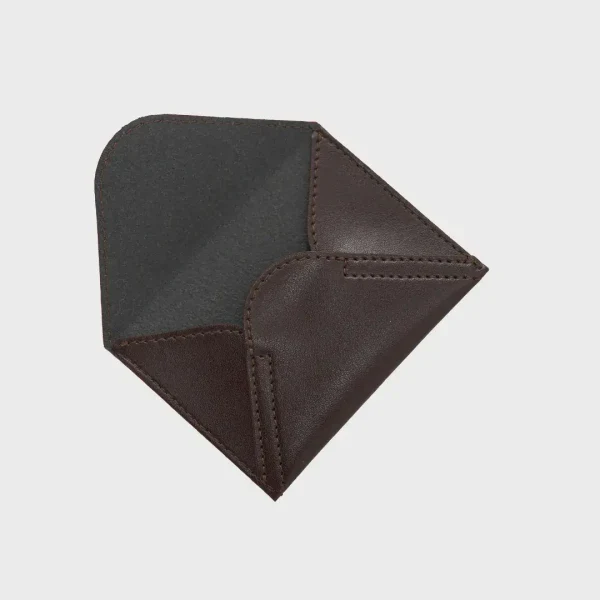 Porte-carte en cuir vegan de pomme - Aline Chocolat Foncé - Image 2