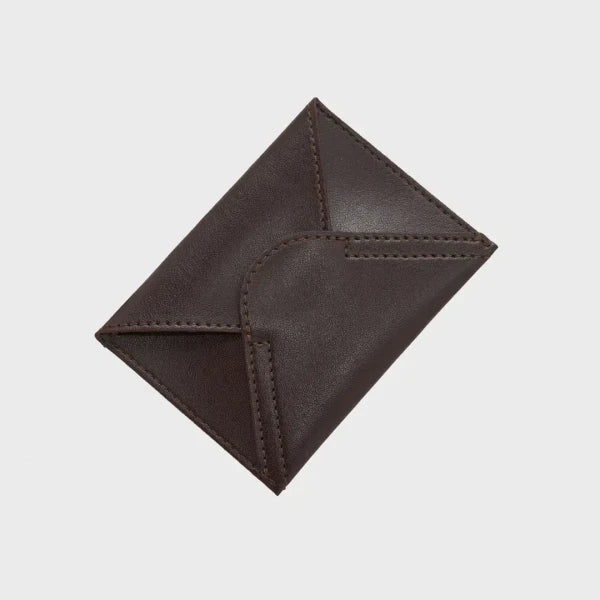 Porte-carte en cuir vegan de pomme - Aline Chocolat Foncé - Image 3