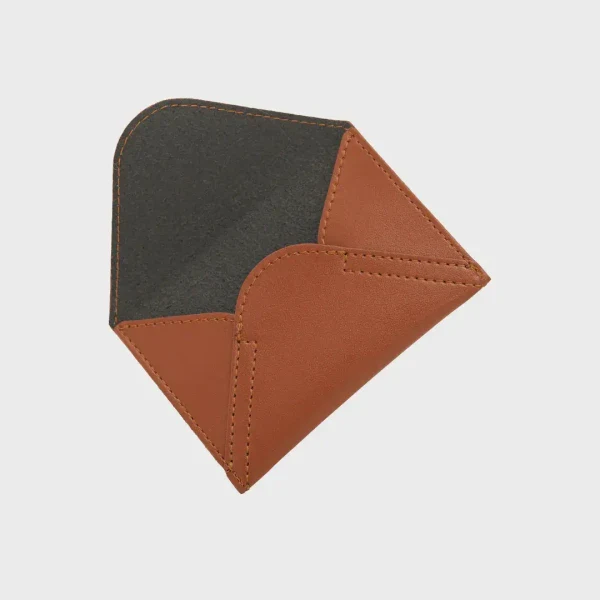 Porte-carte en cuir vegan de pomme - Aline Marron - Image 3