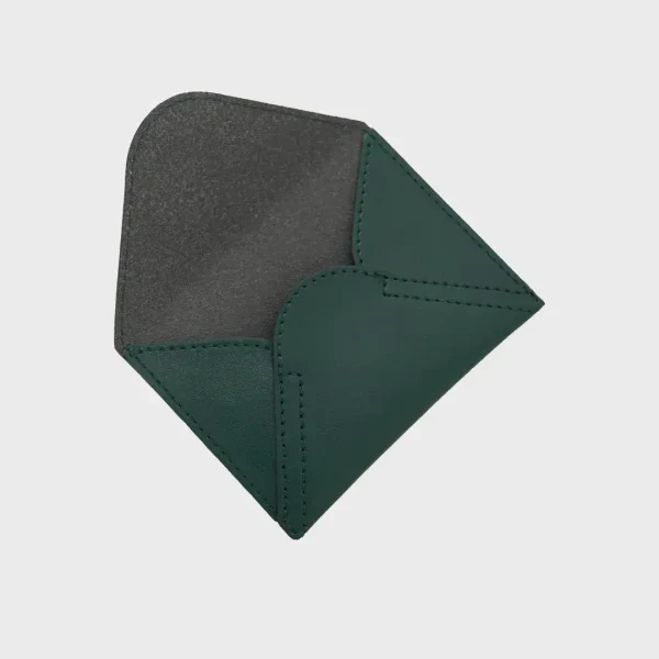 Porte-carte en cuir vegan de pomme - Aline Vert Forêt - Image 3