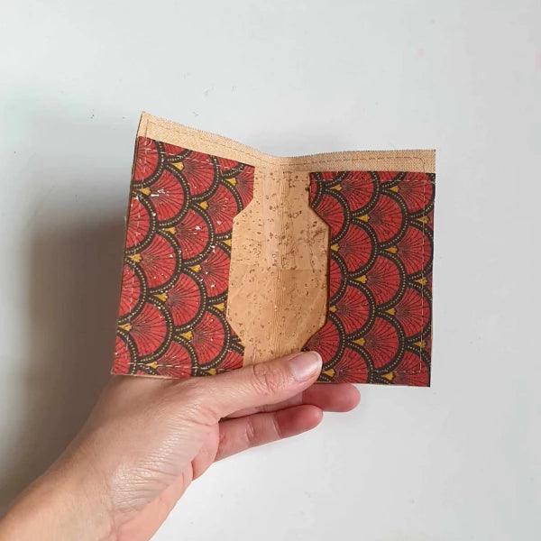 Porte-cartes en liège Nano - Eventail rouge - Image 2