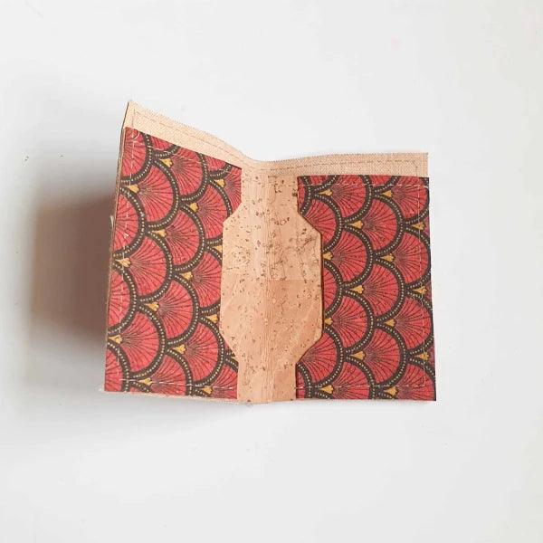 Porte-cartes en liège Nano - Eventail rouge - Image 3