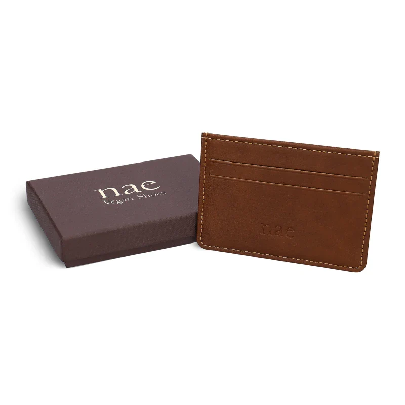 Porte-cartes végane marron - Breda - Image 2