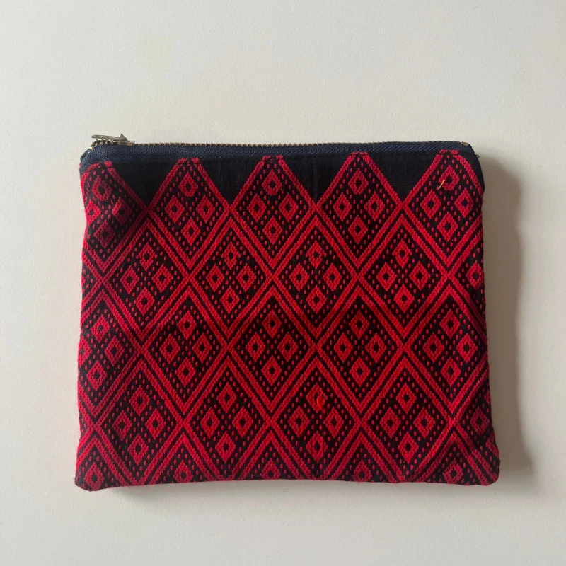 Porte-monnaie Kachin noir et rouge - Image 3